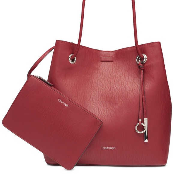 calvin klein red luggage